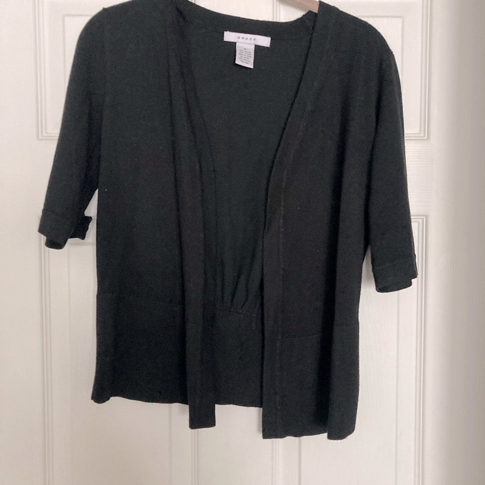 Black cardigan